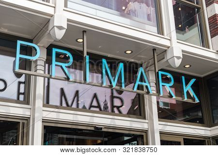 Amsterdam, Netherlands - June 7, 2019: Primark Store Sign.