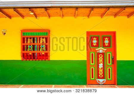 Colonial Building In Jerico, Colombia, Antioquia, Colombia