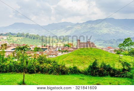 View On Aerial View Of Village Jerico Antioquia, Colombia