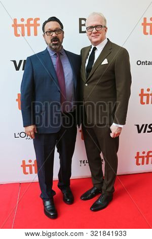 TORONTO-SEPT 9: Director James Mangold (L) & Tracy Letts attend the 