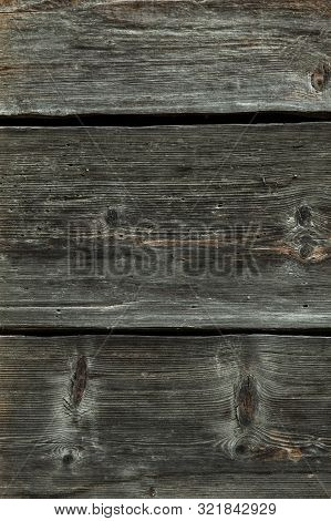 Dark Gray Shabby Wooden Vintage Planks. Old Boards