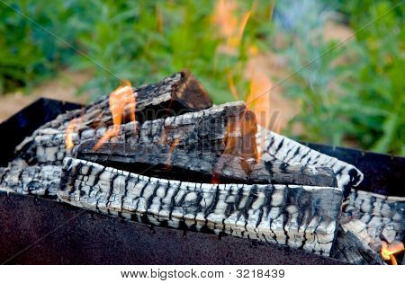 Fuoco sui carboni In un Mangal