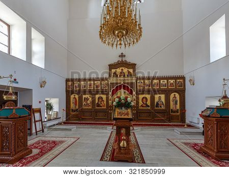 Sviyazhsk, Russia - August 20, 2019. Church Of St. German Kazan And St. Mitrofan Of Voronezh After R