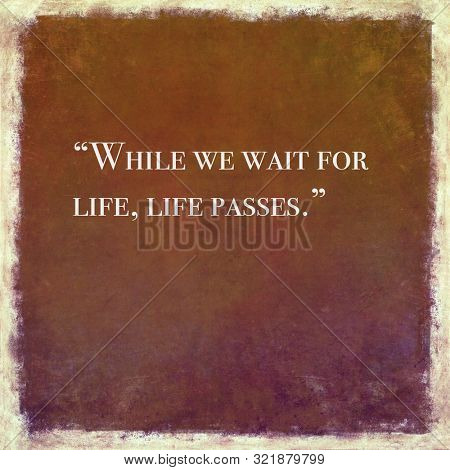 Wise quote by ancient Roman stoic philosopher Seneca against textured background