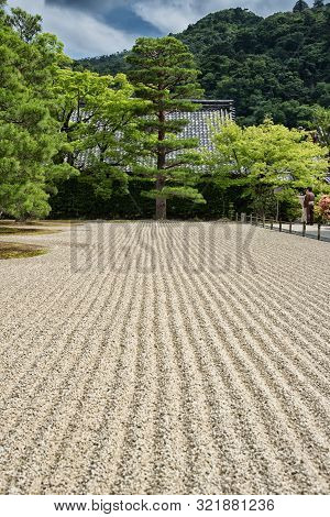 Zen Garden Of The Tenryu-ji Temple, Kyoto, Japan