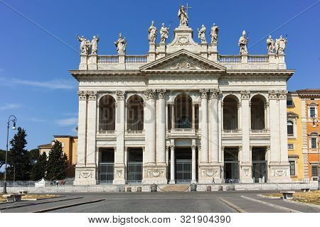 Rome, Italy - June 25, 2017: Basilica Of San Giovanni In Laterano (basilica Di San Giovanni In Later