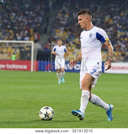 Kyiv, Ukraine - August 13, 2019: Benjamin Verbic Of Fc Dynamo Kyiv In Action During The Uefa Champio