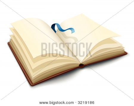 Vektör kitap ile boş sayfalar açılır.