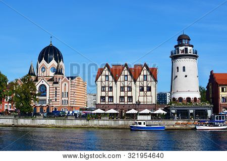 A New Liberal Synagogue, The Architecture Of The Fishing Village In Kaliningrad, Russia, 1 September