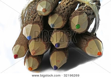 pen, wodden, farve, rød, gul, grøn, blå