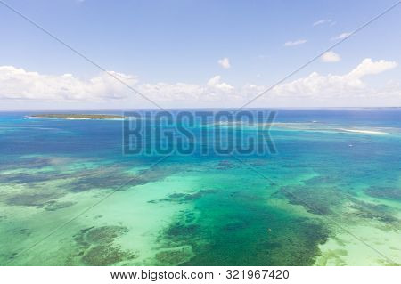 Bucas Grande Island, Philippines. Beautiful Lagoons With Atolls And Islands, View From Above. Seasca