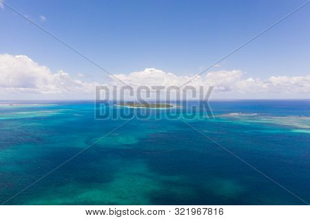 Bucas Grande Island, Philippines. Beautiful Lagoons With Atolls And Islands, View From Above. Seasca