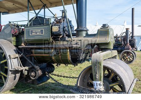 Blandford Forum.dorset.united Kingdom.august 24th 2019.a Vintage Steam Powered Ruston And Hornsby St