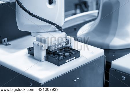 The Hi-technology  Material Handling In Hard Disk Parts Production Line By Robotic System. The Autom