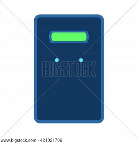 Swat Shield Vector Security Police Force Icon Illustration. Law Shield Military Guard Cop Safety Sym