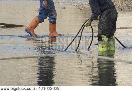 Construction Worker In Hydraulic Engineering