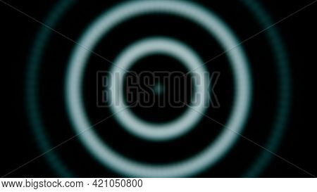 Background With Concentric Rings Moving Like Radio Waves. Animation. Visualization Of Radar System W