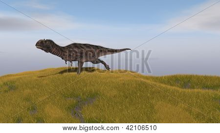 Majungasaurus v louky