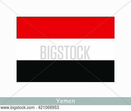 National Flag Of Yemen. Yemeni Country Flag. Republic Of Yemen Detailed Banner. Eps Vector Illustrat