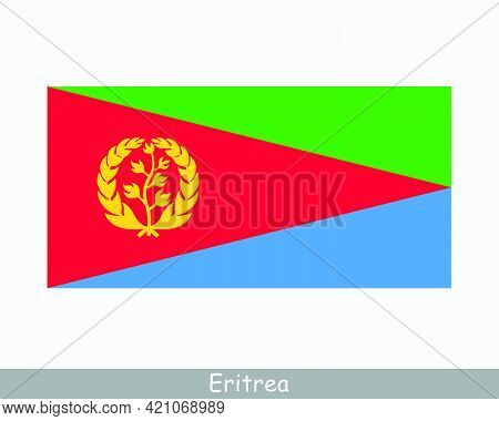 National Flag Of Eritrea. Eritrean Country Flag. State Of Eritrea Detailed Banner. Eps Vector Illust