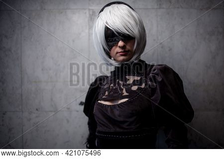 Kiev, Ukraine - May 20, 2018: Comic Con, An Annual Festival Of Geek Culture In Kiev, Ukraine. Cospla