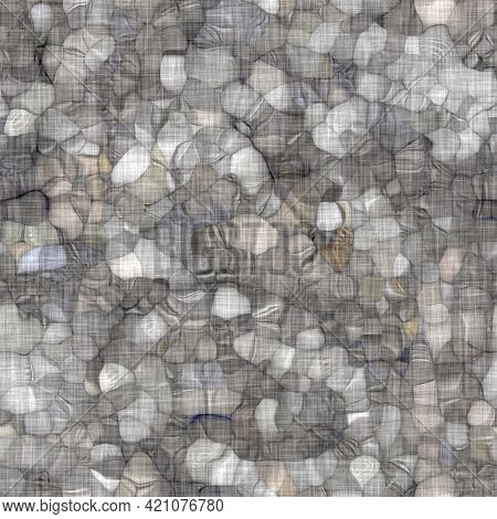 Rustic Blotched Charcoal Grey French Linen Woven Texture Background. Blobby Neutral Old Vintage Clot