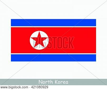 National Flag Of North Korea. North Korean Country Flag. Democratic People's Republic Of Korea Detai