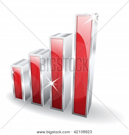3D-Vector van glanzende signaalpictogram