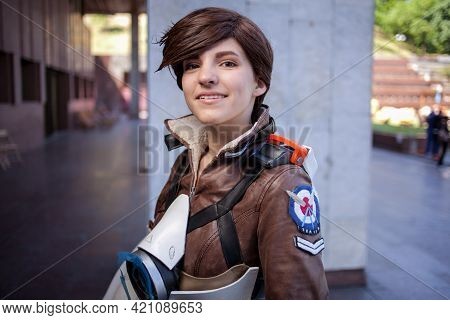 Kiev, Ukraine - May 20, 2018: Comic Con, An Annual Festival Of Geek Culture In Kiev, Ukraine. Cospla