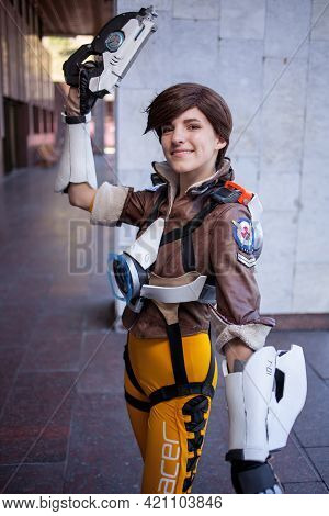 Kiev, Ukraine - May 20, 2018: Comic Con, An Annual Festival Of Geek Culture In Kiev, Ukraine. Cospla