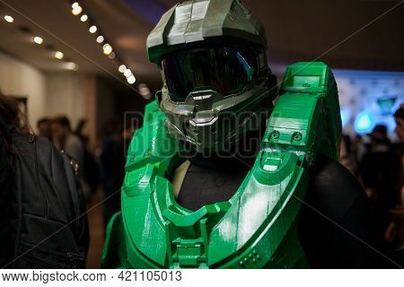 Kiev, Ukraine - May 20, 2018: Comic Con, An Annual Festival Of Geek Culture In Kiev, Ukraine. Cospla