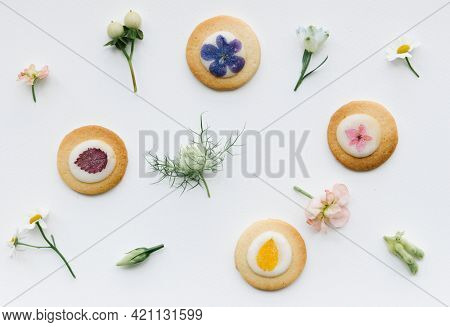 Floral cracker on white background
