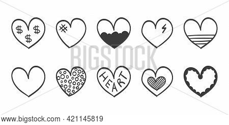 Hand Drawn Heart Shape Vector Design Images, Illustrations & Vectors ...