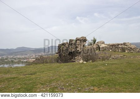 Ruins Of Ancient Vishegrad Fortress On The Southern Coast Of Studen Kladenets Reservoir Near Town Of