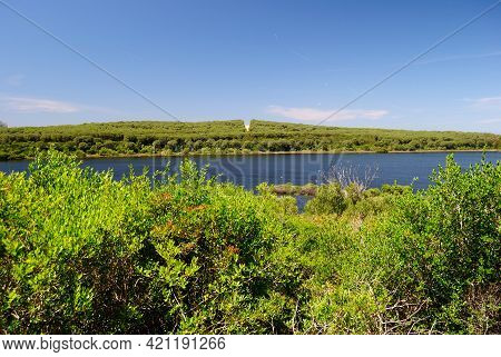 View Of Baratz Lake, The Only Natural In Sardinia