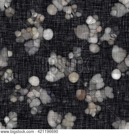 Rustic Blotched Charcoal Grey French Linen Woven Texture Background. Blobby Neutral Old Vintage Clot