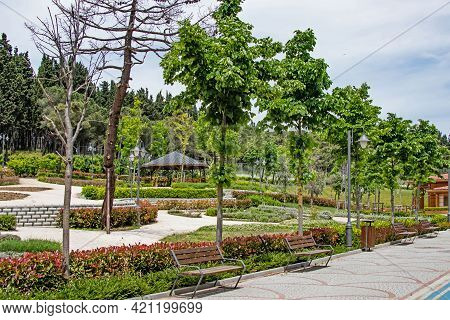 Halkali,istanbul,turkey- May 20,2021.spring View From Halkali Public Park With Its Nature,green Area
