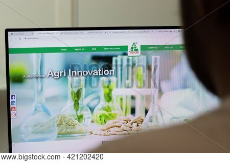 New York, Usa - 1 May 2021: Dhanuka Agritech Company Website On Screen, Illustrative Editorial