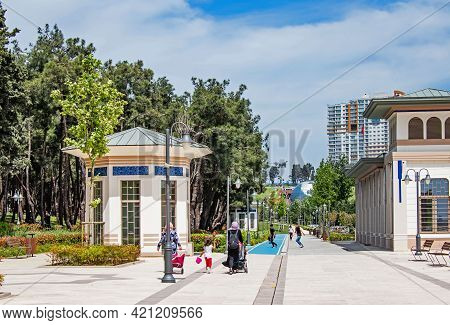 Halkali,istanbul,turkey- May 20,2021.spring View From Halkali Public Park With Its Nature,green Area