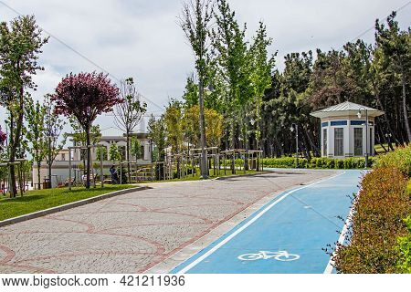 Halkali,istanbul,turkey- May 20,2021.spring View From Halkali Public Park With Its Nature,green Area