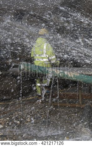 Construction Worker In Hydraulic Engineering