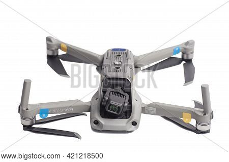 Moscow, Russia May 21, 2021: Dji Mavic Air 2 Drone Aerial Camera