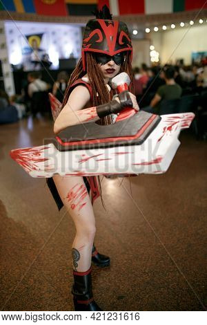 Kiev, Ukraine - June 1, 2019: Kiev Comic Con, An Annual Fandom Festival In Ukraine. Festival Of Comi