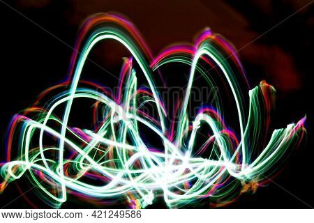 Overlay Light Effect For Photo And Mockups. Laser Neon Color Frozen Light, Overlay For Create , Use 