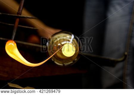 Neman Plant, Glass Blowers, Berezovka. Crystal Production, Glass Museum, Vase, Brezhnev Myagkov Glas