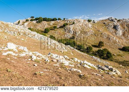 View Of Rocca Del Crasto Near Alcara Li Fusi Town In The Nebrodi Park, Sicily