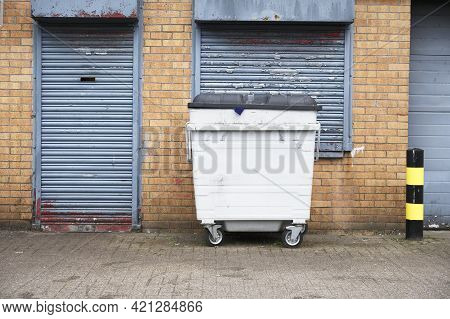 Wheelie Bin Skip For Refuge Collection In Row