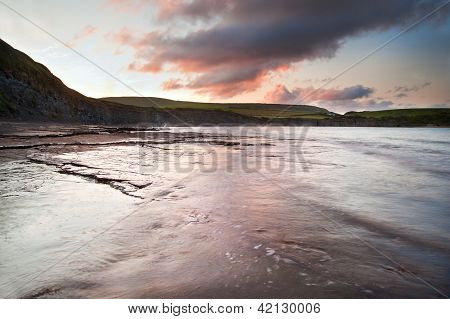 Kimmeridge Bay Sunrise Landscape, Dorset England