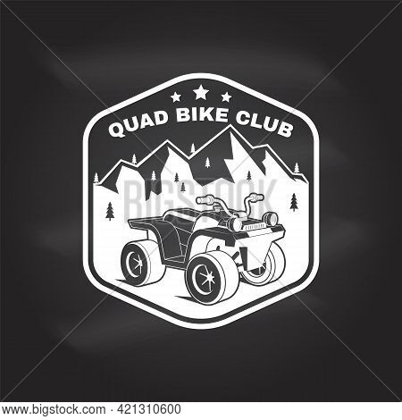 Quad Bike Club. Summer Camp. Vector Concept For Shirt Or Logo, Print, Stamp Or Tee. Vintage Typograp