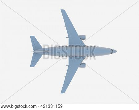 Commercial Passenger Plane in Air in Sky, Vacation Travel by Air Transport, Airliner Take Off Flying, Aircraft Flight and Aviation Route Airline Sign, Aviation Cargo Service 3d Illustration